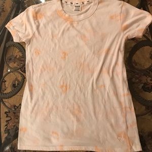 VS/PINK Orange and White Splotched T-shirt